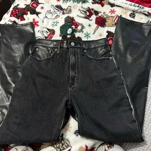 Mixed Fabric Abercrombie Jeans